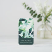 Elegant groen Waterverf verlaat botanische Visitekaartje (Staand voorkant)