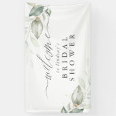 Elegant groen welkomstbord voor elke partij spandoek (Verticaal)