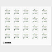 Elegant groen winter | Retouradres vakantie Vierkante Sticker (Vel)
