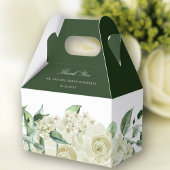 Elegant groen wit bloemen bruiloft bedankdoosjes