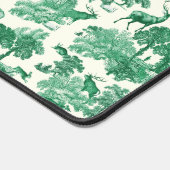 Elegant  groen wit hertentoilet bureaumat (Hoek)