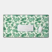 Elegant groen wit hertentoilet bureaumat (Keyboard & Muis)