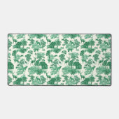 Elegant groen wit hertentoilet bureaumat (Voorkant)