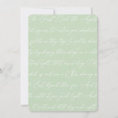 Elegant Groen Wit Overlay Foto Kerst Kaart (Achterkant)