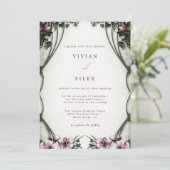 Elegant  Groen Zeewier Kleurhuwelijk Kaart (Staand voorkant)