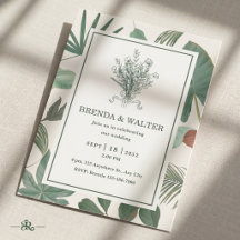 Elegant Groene Bladeren Botanische Schets 