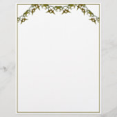 Elegant groene bladeren briefhoofd (Voorkant)