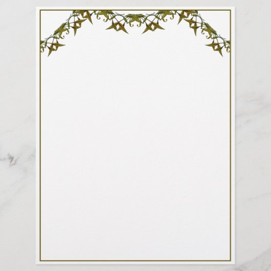 Elegant groene bladeren briefhoofd (Voorkant)