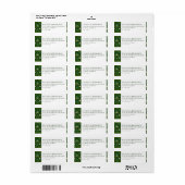 Elegant Groene Bloem Etiket (Full Sheet)