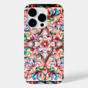 ELEGANT GROENE BLUE PINK RED FLORAL FANTASY Case-Mate iPhone CASE