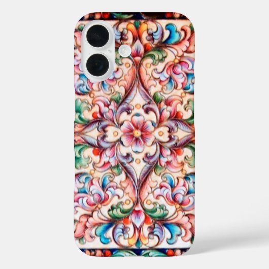 ELEGANT GROENE BLUE PINK RED FLORAL FANTASY Case-Mate iPhone CASE (Achterkant)