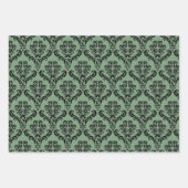 Elegant groene damast inpakpapier vel (Voorkant 3)
