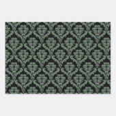 Elegant groene damast inpakpapier vel (Voorkant)