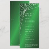 Elegant Groene Diamant Spinnenweb Plat 4 Gaangs Menu (Voorkant / Achterkant)