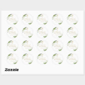 Elegant groene doopfeest favor ronde sticker (Vel)