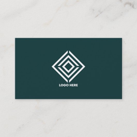 Elegant Groene Eenvoudige Minimale Moderne Luxe Aa Visitekaartje (Voorkant)