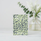 Elegant groene en zwarte luipaard afdrukscherm Kaa Visitekaartje (Staand voorkant)