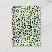 Elegant groene en zwarte luipaard afdrukscherm Kaa Visitekaartje (Voorkant)