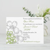 elegant groene Enterprise Party Invitation Kaart (Staand voorkant)