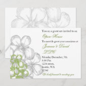 elegant groene Enterprise Party Invitation Kaart (Voorkant / Achterkant)