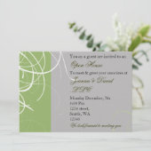 elegant groene Enterprise Party Invitation Kaart (Staand voorkant)