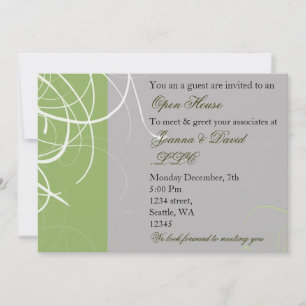elegant groene Enterprise Party Invitation Kaart
