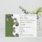 elegant groene Enterprise Party Invitation Kaart (Staand voorkant)