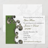 elegant groene Enterprise Party Invitation Kaart (Voorkant / Achterkant)