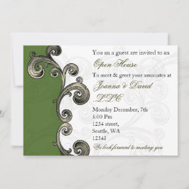elegant groene Enterprise Party Invitation Kaart