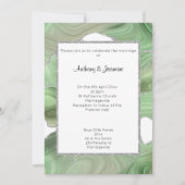 ELEGANT GROENE GLITTER MARBLE WEDDING INVITATION KAART (Voorkant)