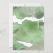 ELEGANT GROENE GLITTER MARBLE WEDDING INVITATION KAART (Achterkant)