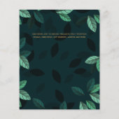 Elegant groene gouden folie budget bruiloft (Achterkant)