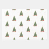 Elegant Groene Kerstboom Patroon Gift Inpakpapier Vel (Voorkant 3)