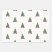 Elegant Groene Kerstboom Patroon Gift Inpakpapier Vel (Voorkant 2)