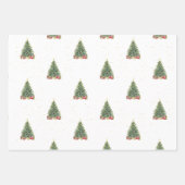 Elegant Groene Kerstboom Patroon Gift Inpakpapier Vel (Voorkant)