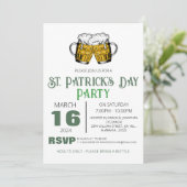 Elegant groene klaver St. Patrick's Day-feest Kaart (Staand voorkant)