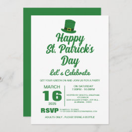 Elegant groene klaver St. Patrick's Day-feest Kaart