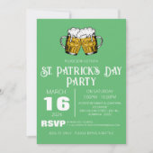 Elegant groene klaver St. Patrick's Day-feest Kaart (Voorkant)