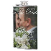 Elegant groene kus bewaar de datum heupfles (Links)