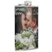 Elegant groene kus bewaar de datum heupfles (Rechts)