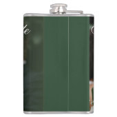 Elegant groene kus bewaar de datum heupfles (Achterkant)