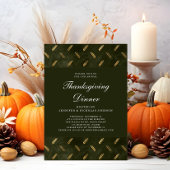 Elegant Groene Maïs Thanksgiving Diner Party Kaart