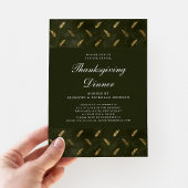 Elegant Groene Maïs Thanksgiving Diner Party Kaart