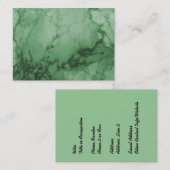 Elegant | Groene marmer-Visitekaartjes Visitekaartje (Voorkant / Achterkant)