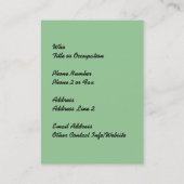 Elegant | Groene marmer-Visitekaartjes Visitekaartje (Achterkant)