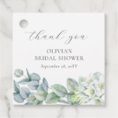 Elegant Groene Moderne Script Bedank Favoriet Bedankjes Labels (Voorkant)