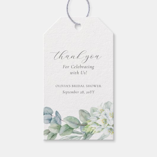 Elegant groene moderne script bedank favoriet cadeaulabel (Voorkant)