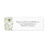 Elegant Groene Retouradres Sticker (Voorkant)
