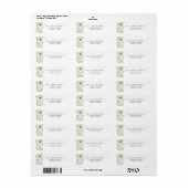 Elegant Groene Retouradres Sticker (Full Sheet)