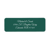 Elegant groene retouradresstickers etiket (Voorkant)